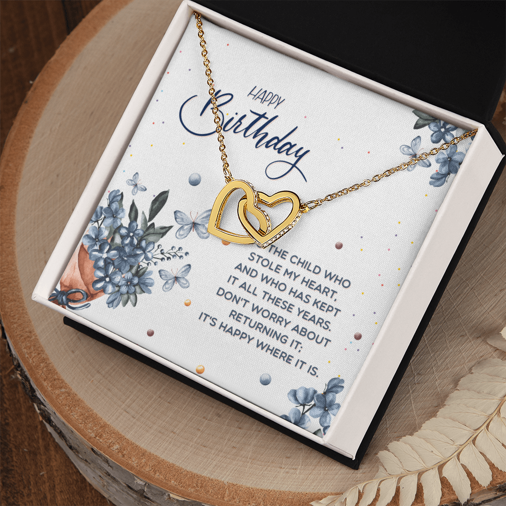 Birthday - To the child - Interlocking Hearts Necklace
