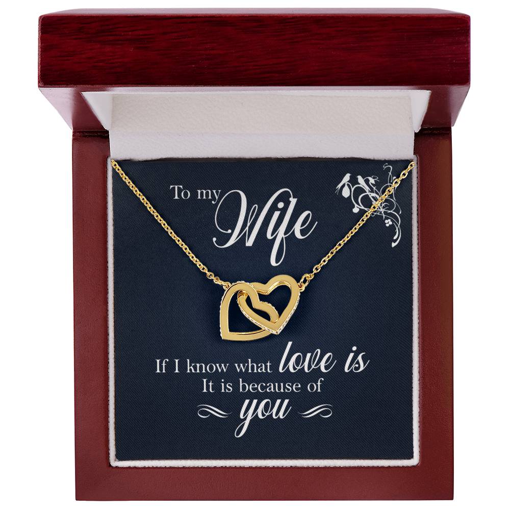 To Wife - If I know - Interlocking Hearts Necklace