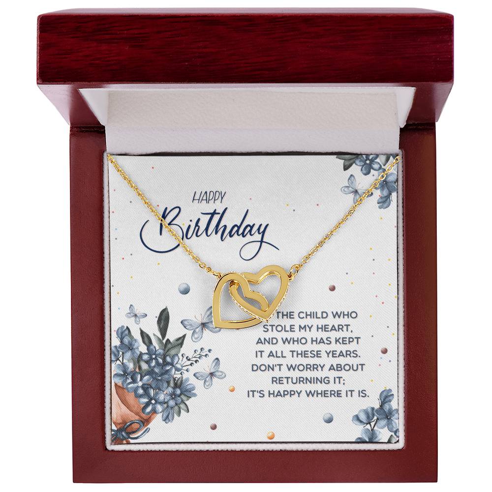 Birthday - To the child - Interlocking Hearts Necklace
