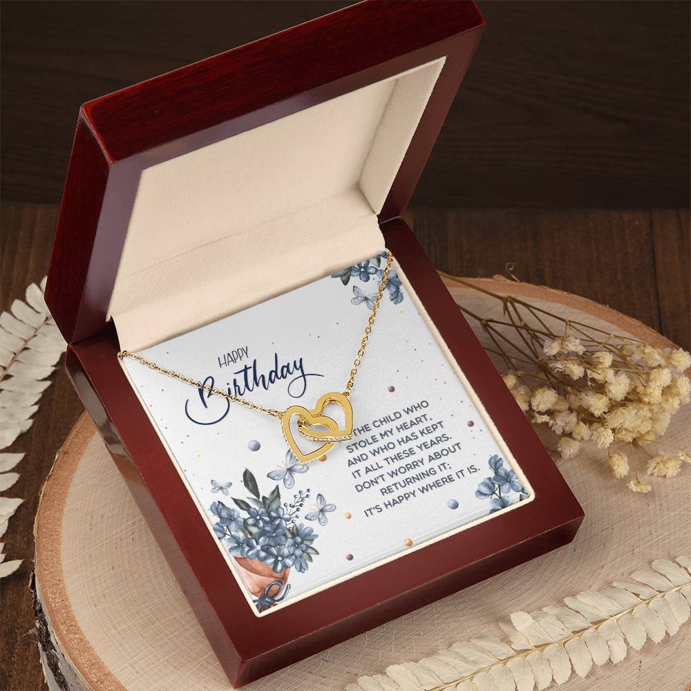 Birthday - To the child - Interlocking Hearts Necklace