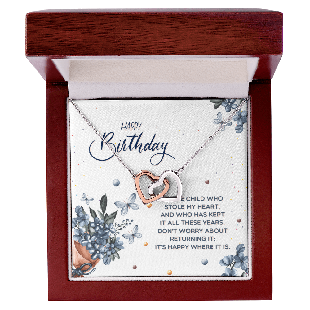 Birthday - To the child - Interlocking Hearts Necklace