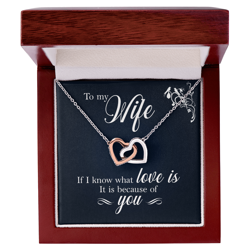 To Wife - If I know - Interlocking Hearts Necklace