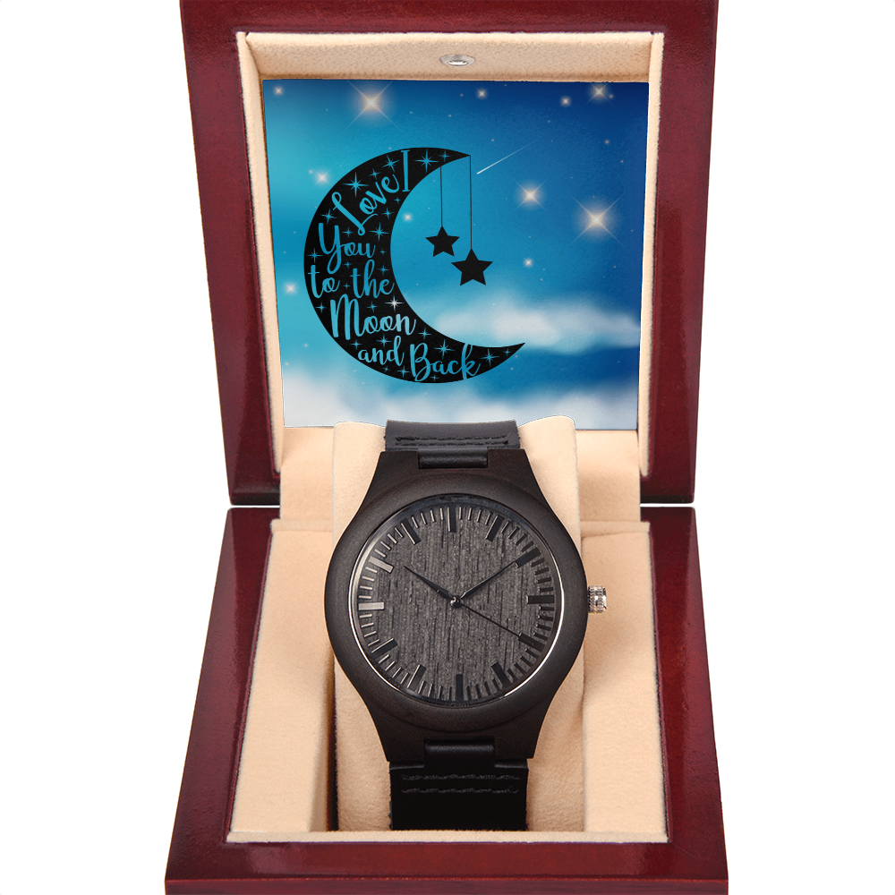 Love - To the moon and back - Wooden Watch