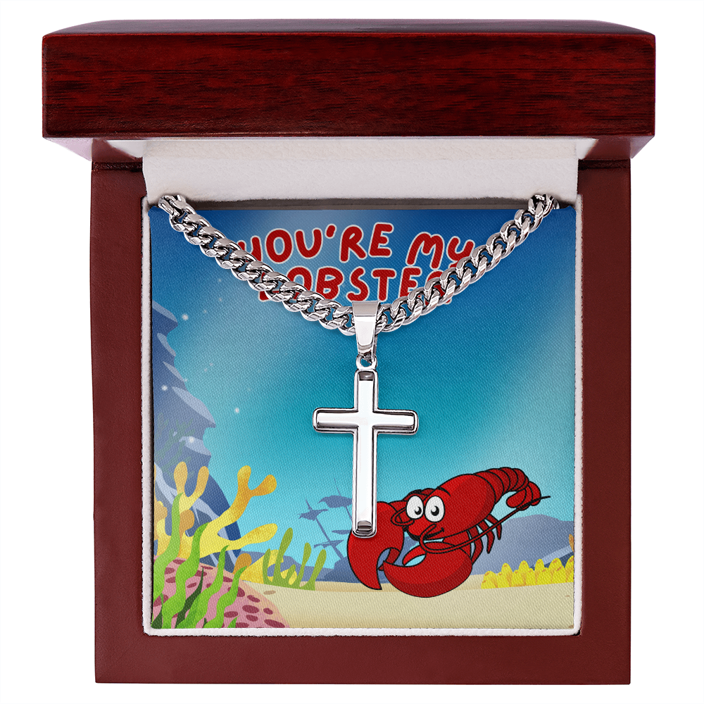 Love - You're my lobster - Cuban Link Chain with Artisan Cross