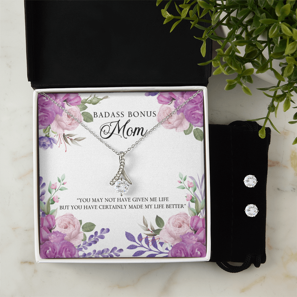 To Mom - You may not have - Alluring Beauty Necklace & Earring Set