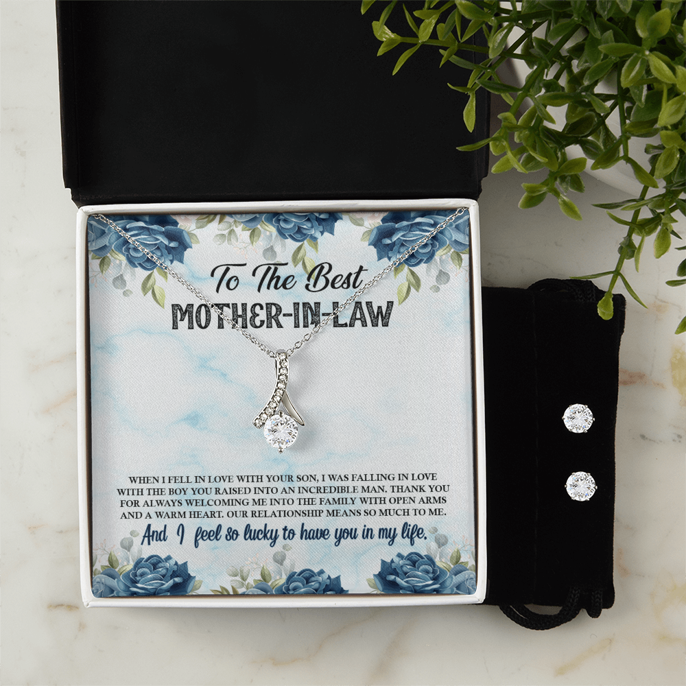 To Mother In Law - When I fell in love - Alluring Beauty Necklace & Earring Set
