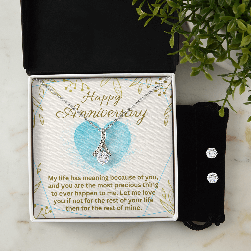 Anniversary - My life has meaning - Alluring Beauty Necklace & Earring Set