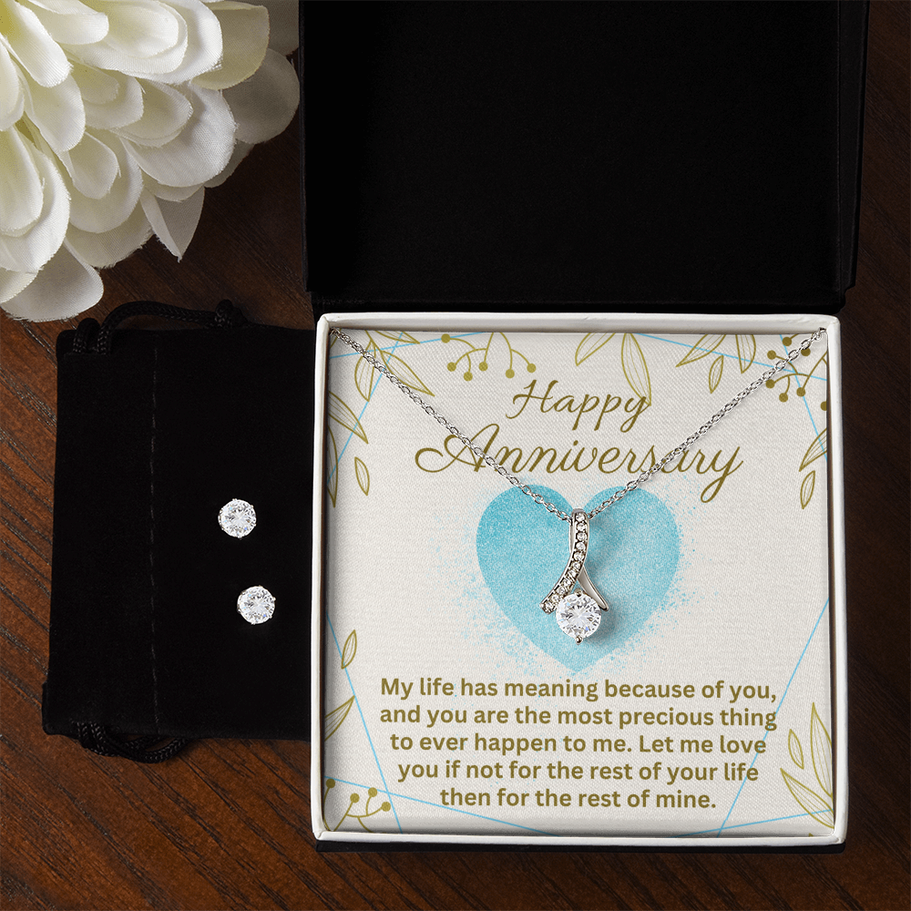 Anniversary - My life has meaning - Alluring Beauty Necklace & Earring Set