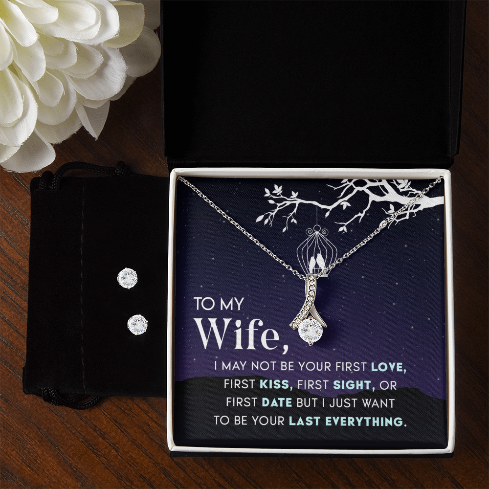 To Wife - I may not be - Alluring Beauty Necklace & Earring Set
