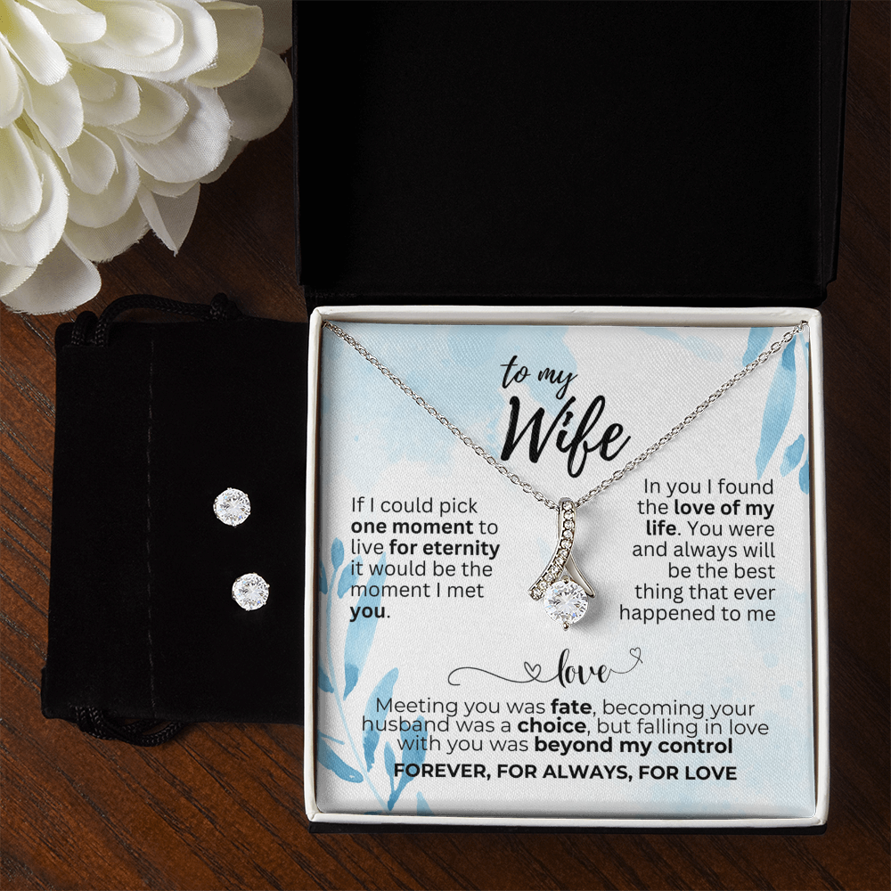 To Wife - If I could pick - Alluring Beauty Necklace & Earring Set