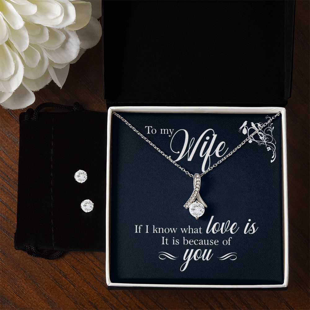 To Wife - If I know - Alluring Beauty Necklace & Earring Set