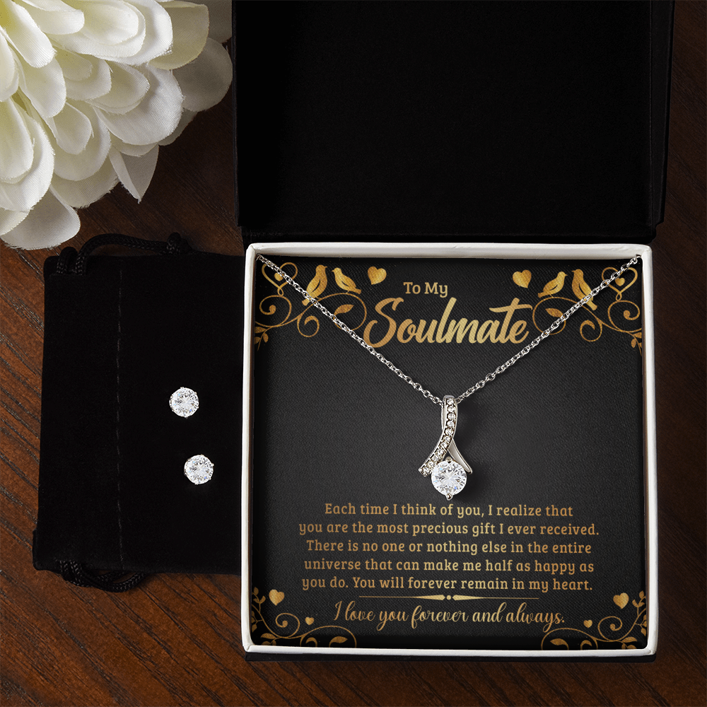 To Soulmate - Each time I think - Alluring Beauty Necklace & Earring Set
