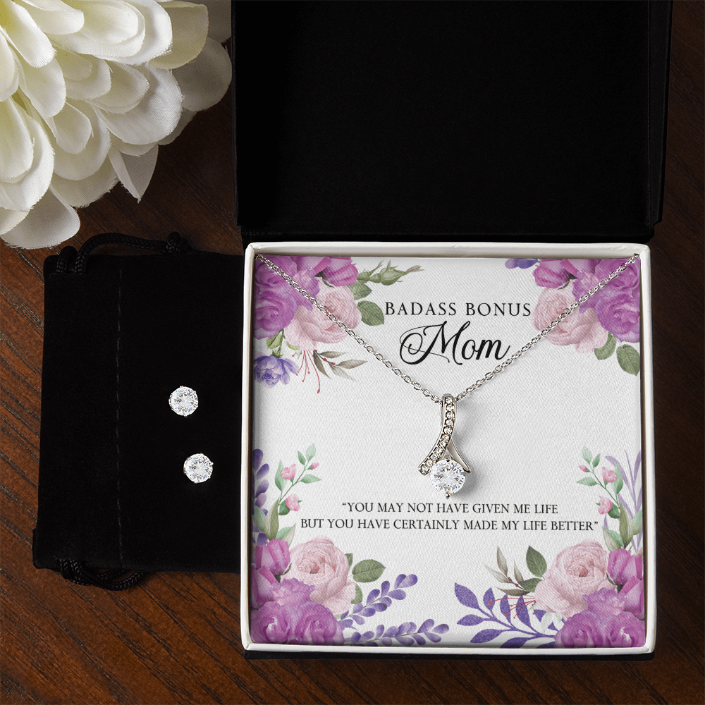 To Mom - You may not have - Alluring Beauty Necklace & Earring Set