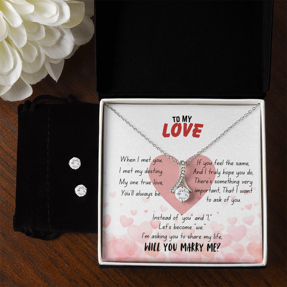 To my love - When I met you - Alluring Beauty Necklace & Earring Set