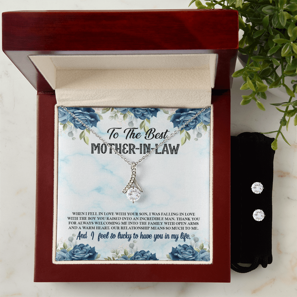 To Mother In Law - When I fell in love - Alluring Beauty Necklace & Earring Set