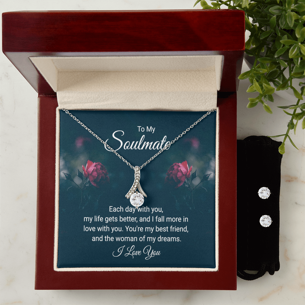 To Soulmate - Each day with you - Alluring Beauty Necklace & Earring Set