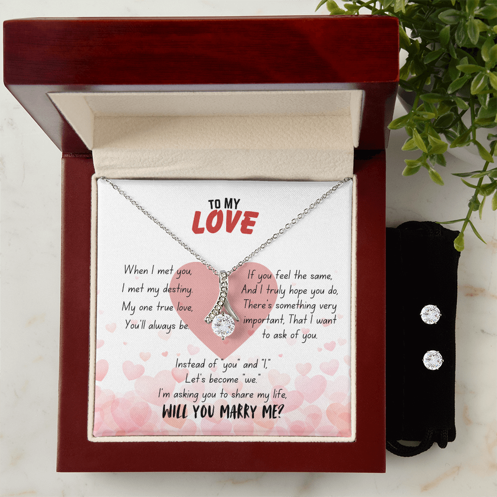 To my love - When I met you - Alluring Beauty Necklace & Earring Set