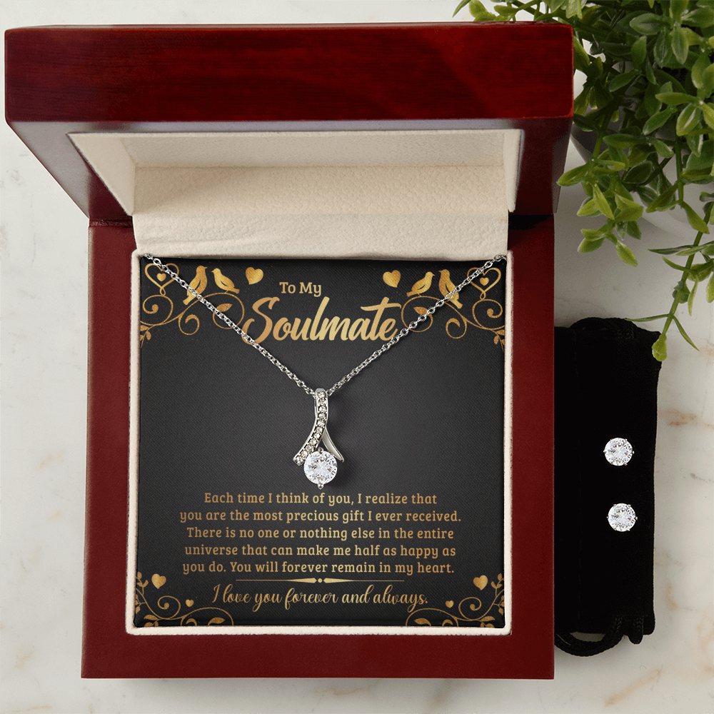 To Soulmate - Each time I think - Alluring Beauty Necklace & Earring Set