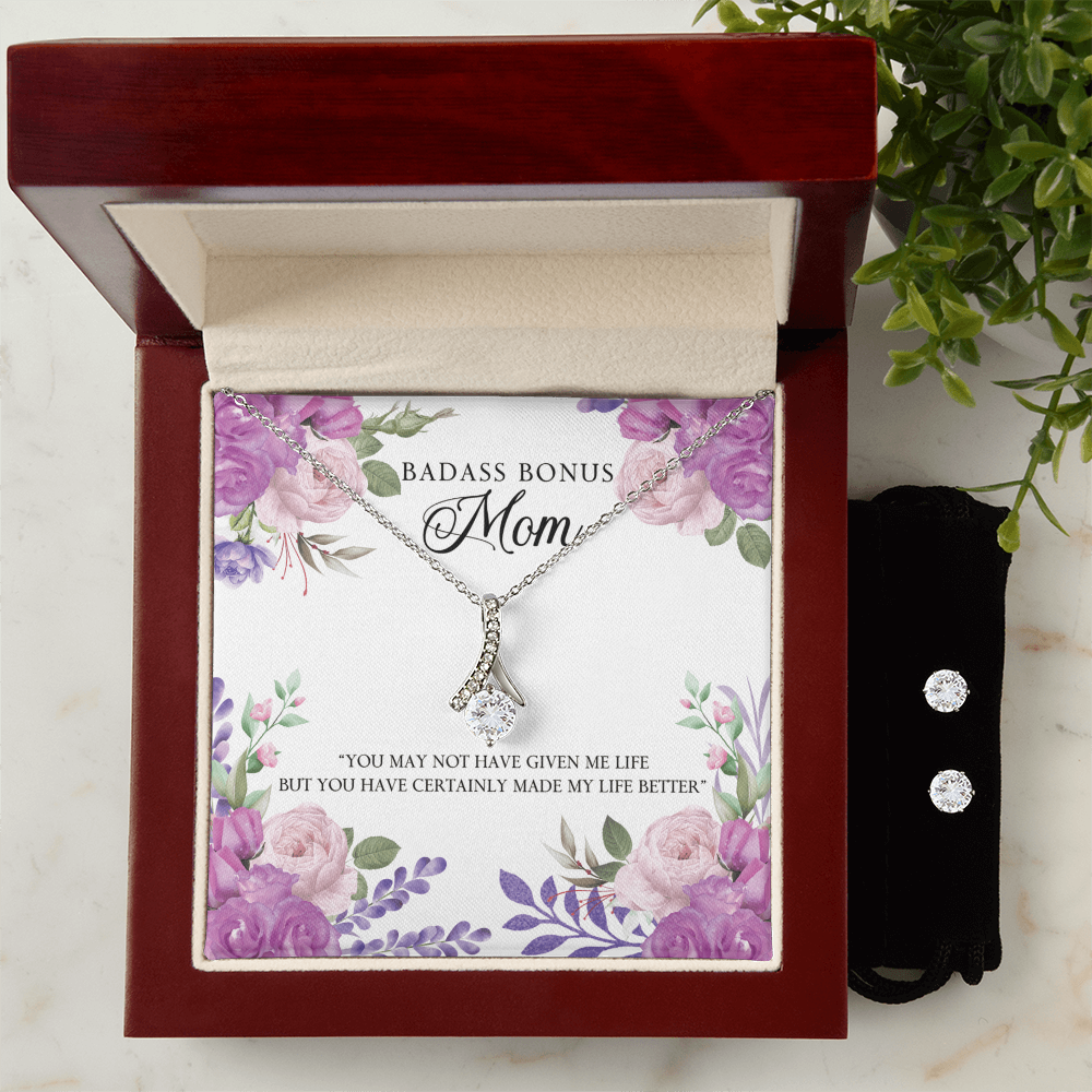 To Mom - You may not have - Alluring Beauty Necklace & Earring Set