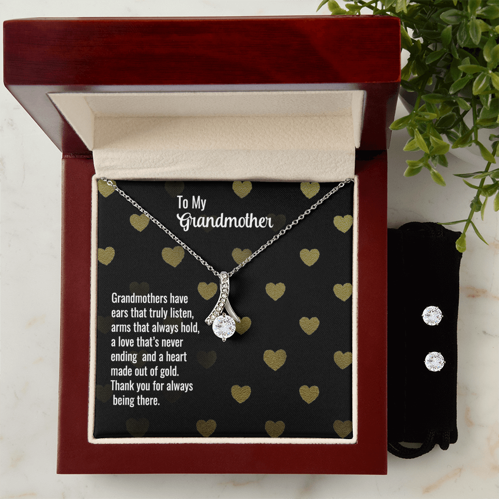 Grandmother - Grandmothers have - Alluring Beauty Necklace & Earring Set