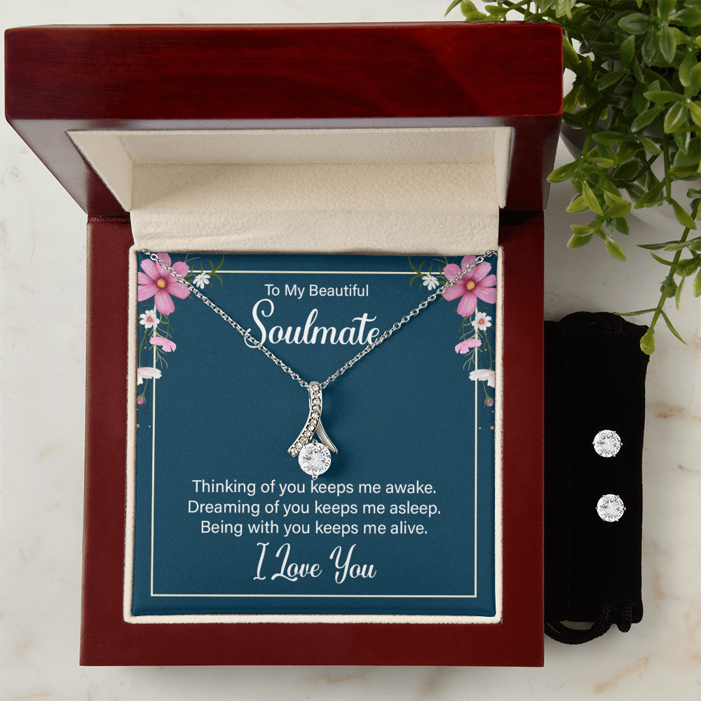 To Soulmate - Thinking of you - Alluring Beauty Necklace & Earring Set