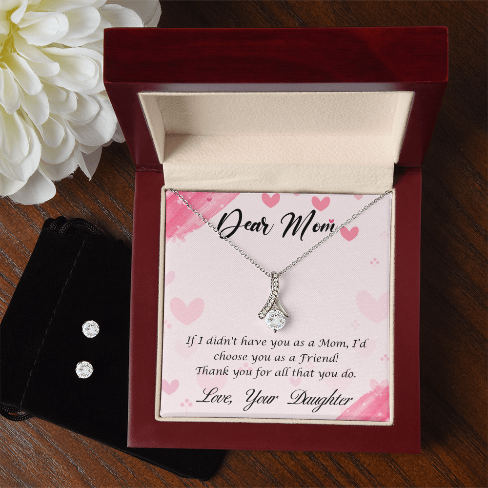 To Mom - If I didn't have you - Alluring Beauty Necklace & Earring Set