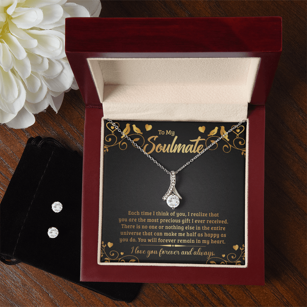 To Soulmate - Each time I think - Alluring Beauty Necklace & Earring Set