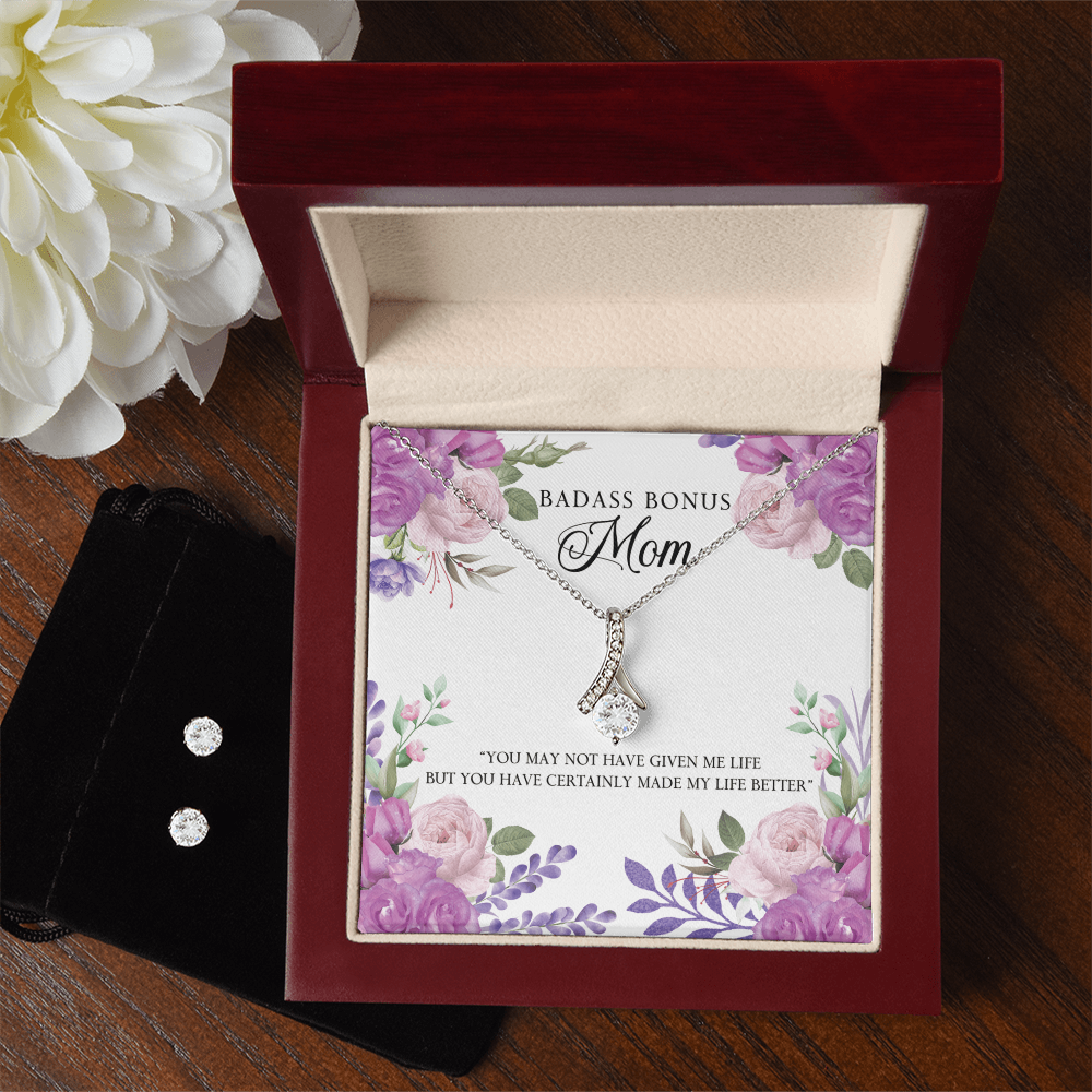 To Mom - You may not have - Alluring Beauty Necklace & Earring Set