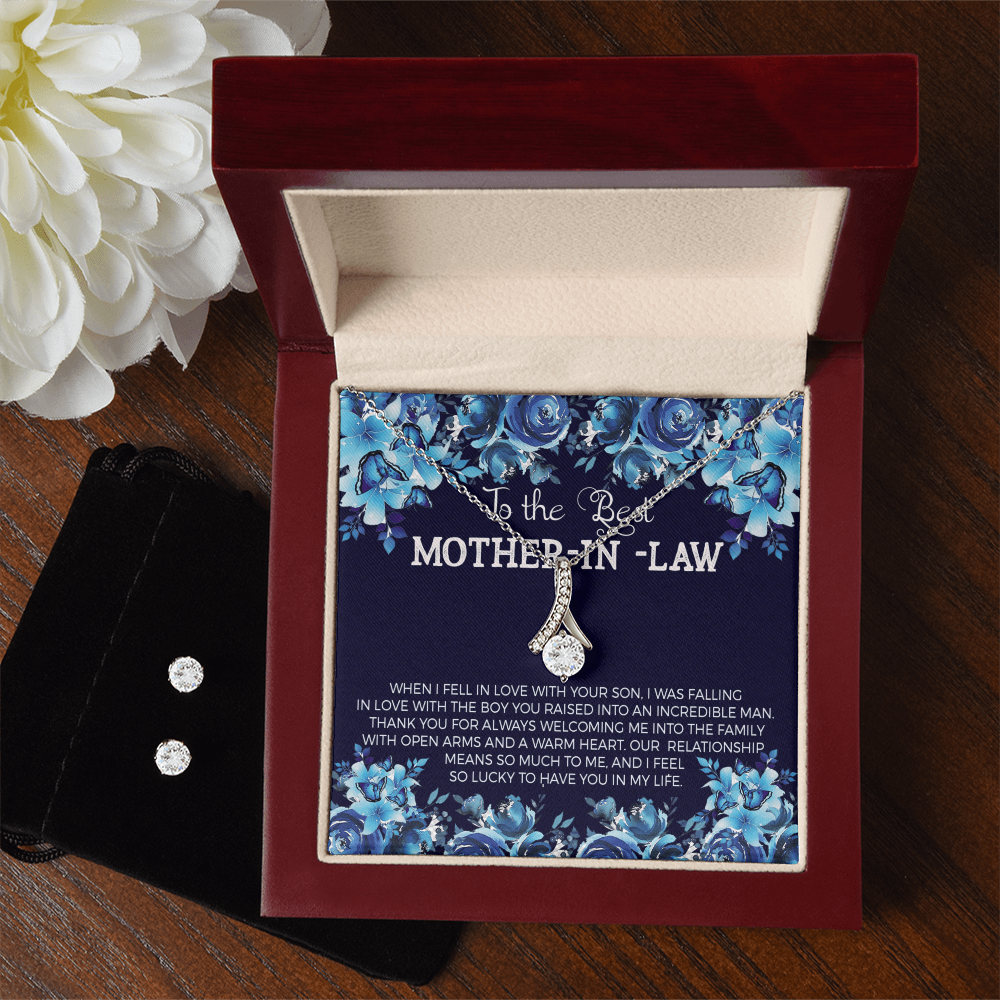 To Mother In Law - When I fell in love - Alluring Beauty Necklace & Earring Set