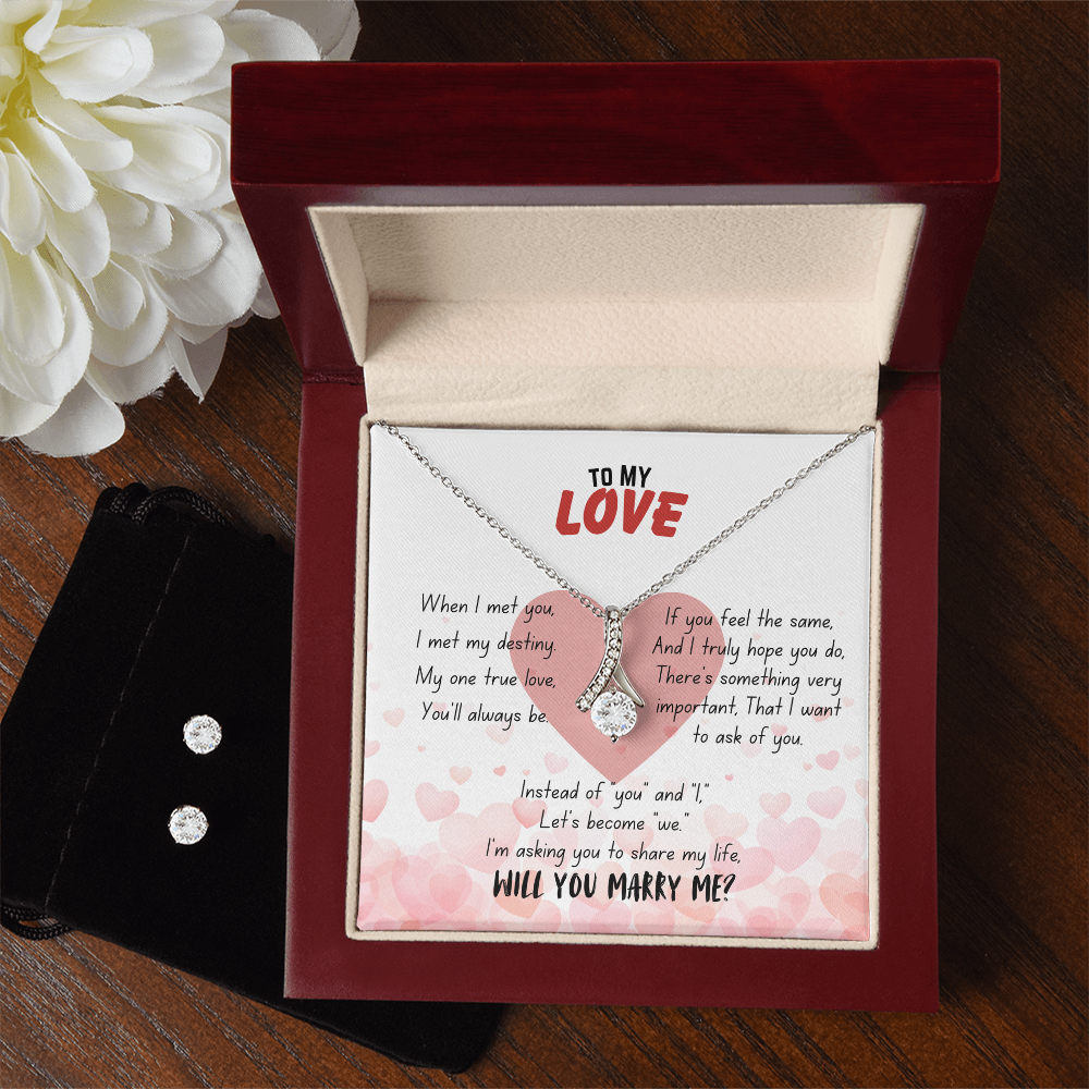 To my love - When I met you - Alluring Beauty Necklace & Earring Set