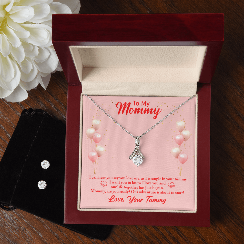 To Mom - I can hear - Alluring Beauty Necklace & Earring Set