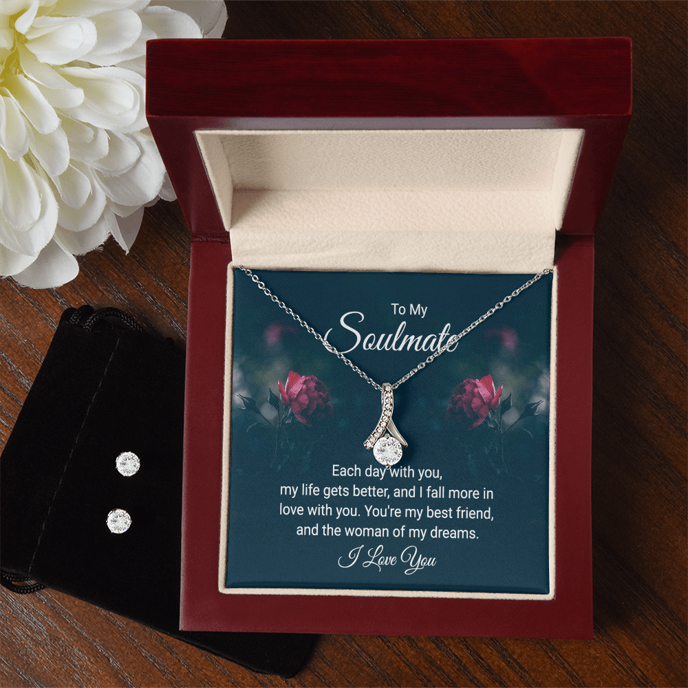 To Soulmate - Each day with you - Alluring Beauty Necklace & Earring Set