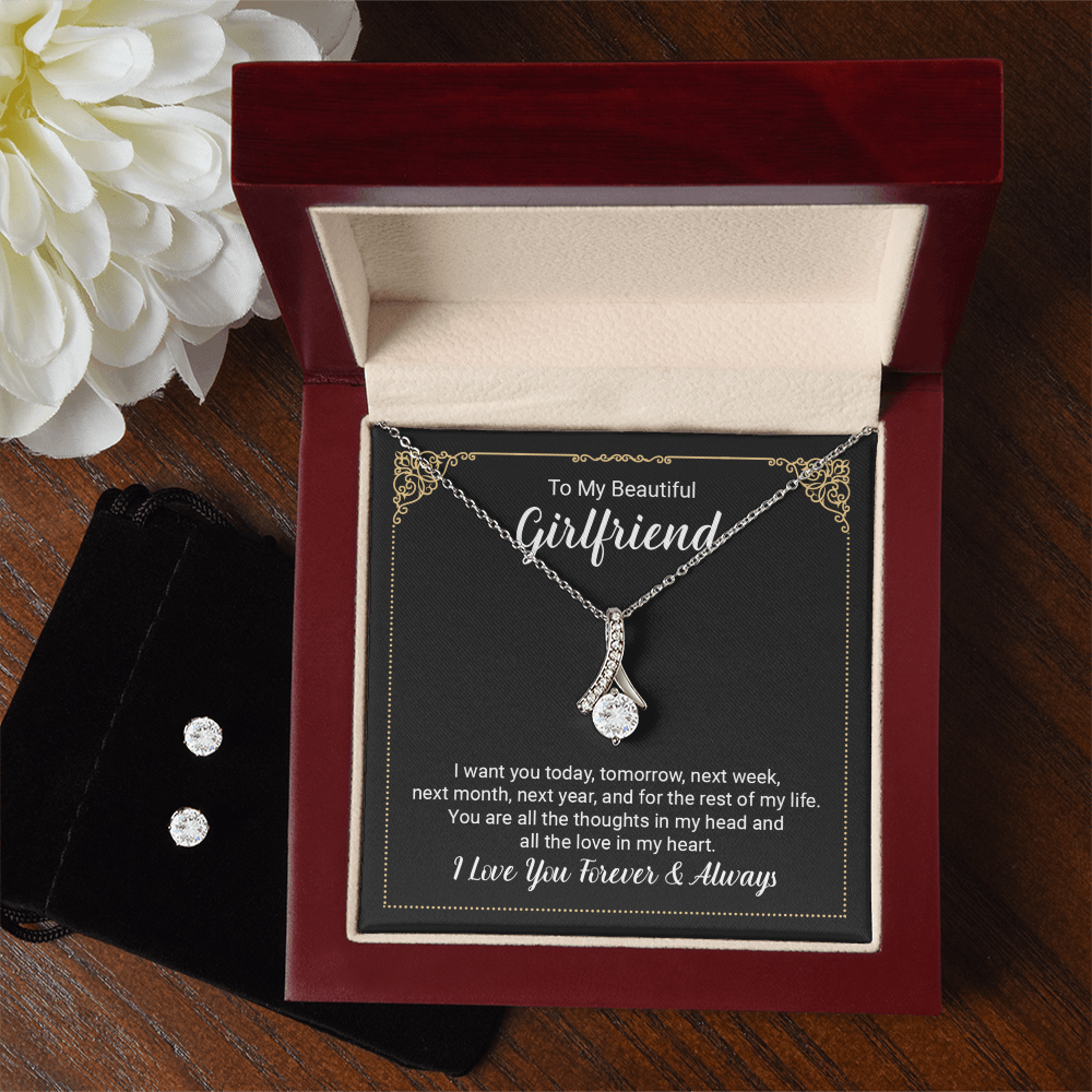 To Girlfriend - I want you today - Alluring Beauty Necklace & Earring Set