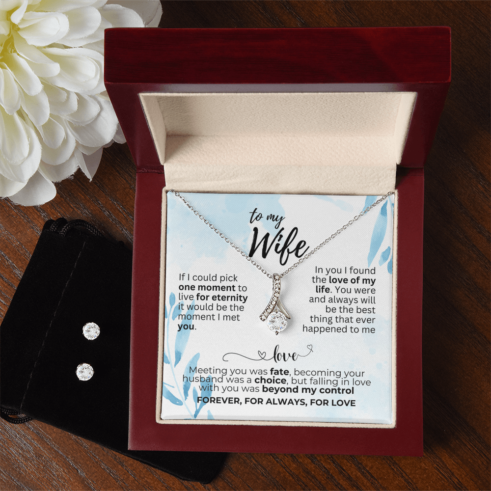 To Wife - If I could pick - Alluring Beauty Necklace & Earring Set