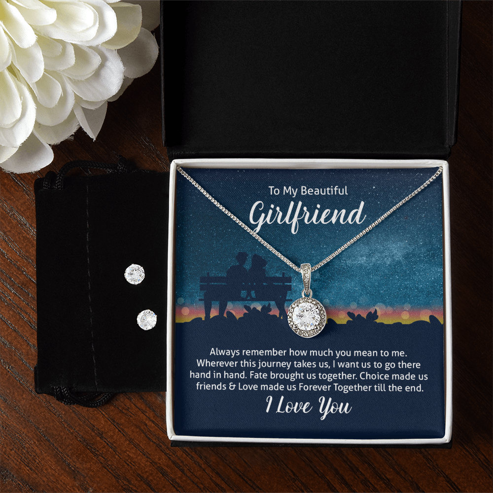 To Girlfriend - Always remember - Eternal Hope Necklace & Earring Set