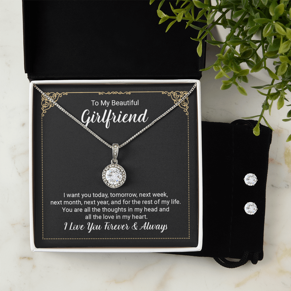 To Girlfriend - I want you today - Eternal Hope Necklace & Earring Set