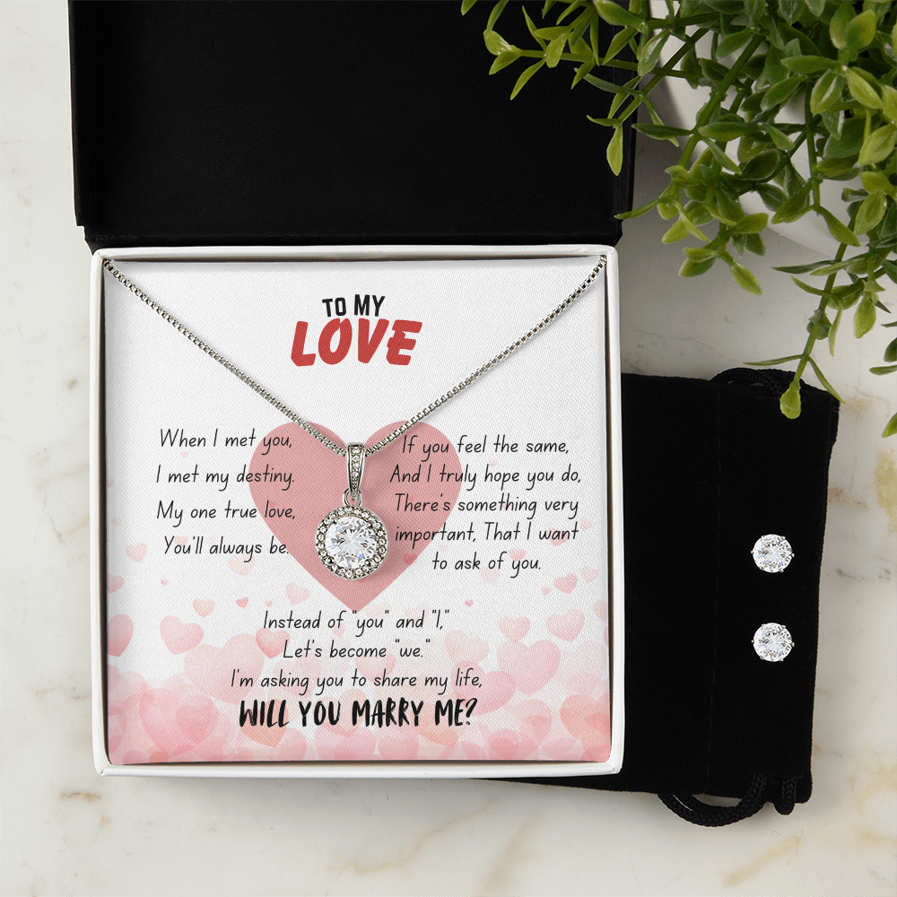 To my love - When I met you - Eternal Hope Necklace & Earring Set
