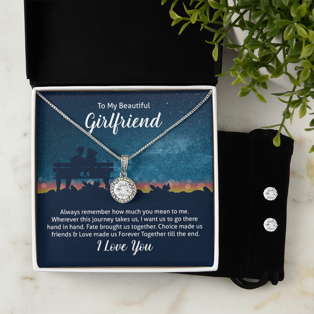 To Girlfriend - Always remember - Eternal Hope Necklace & Earring Set