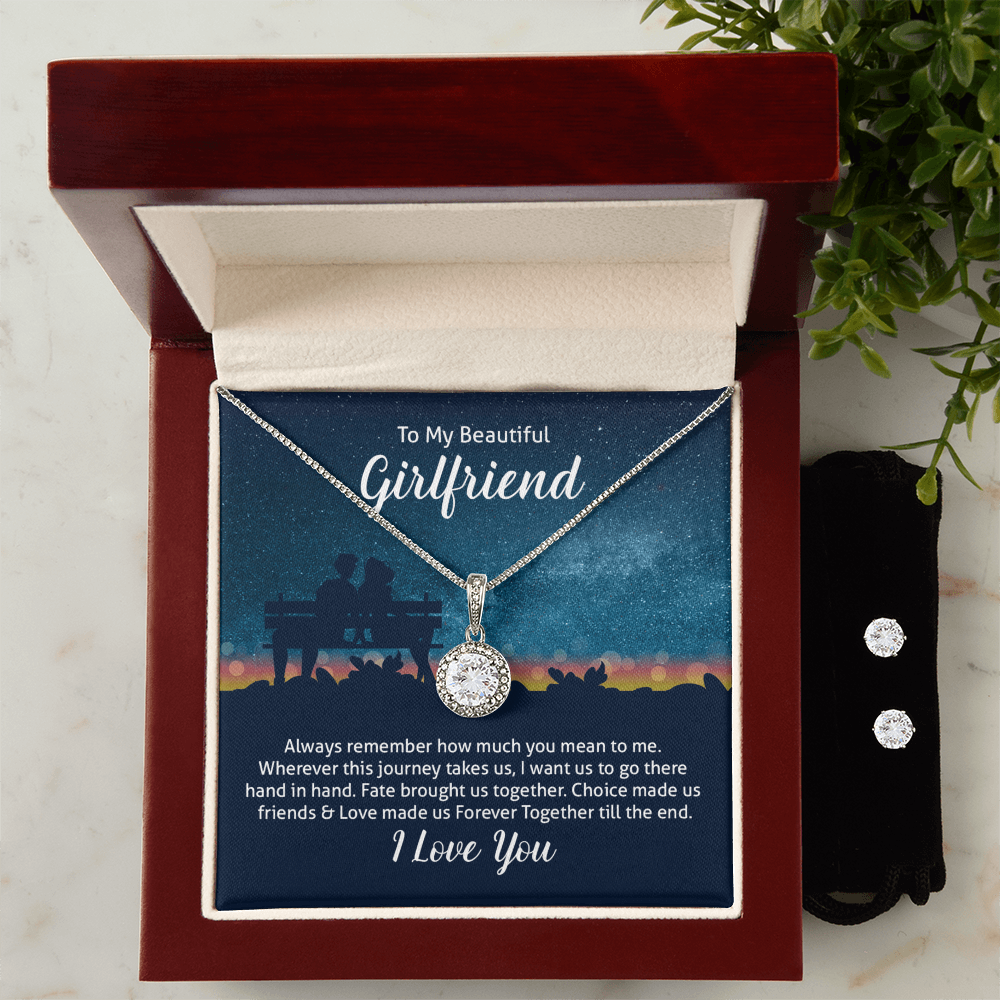 To Girlfriend - Always remember - Eternal Hope Necklace & Earring Set