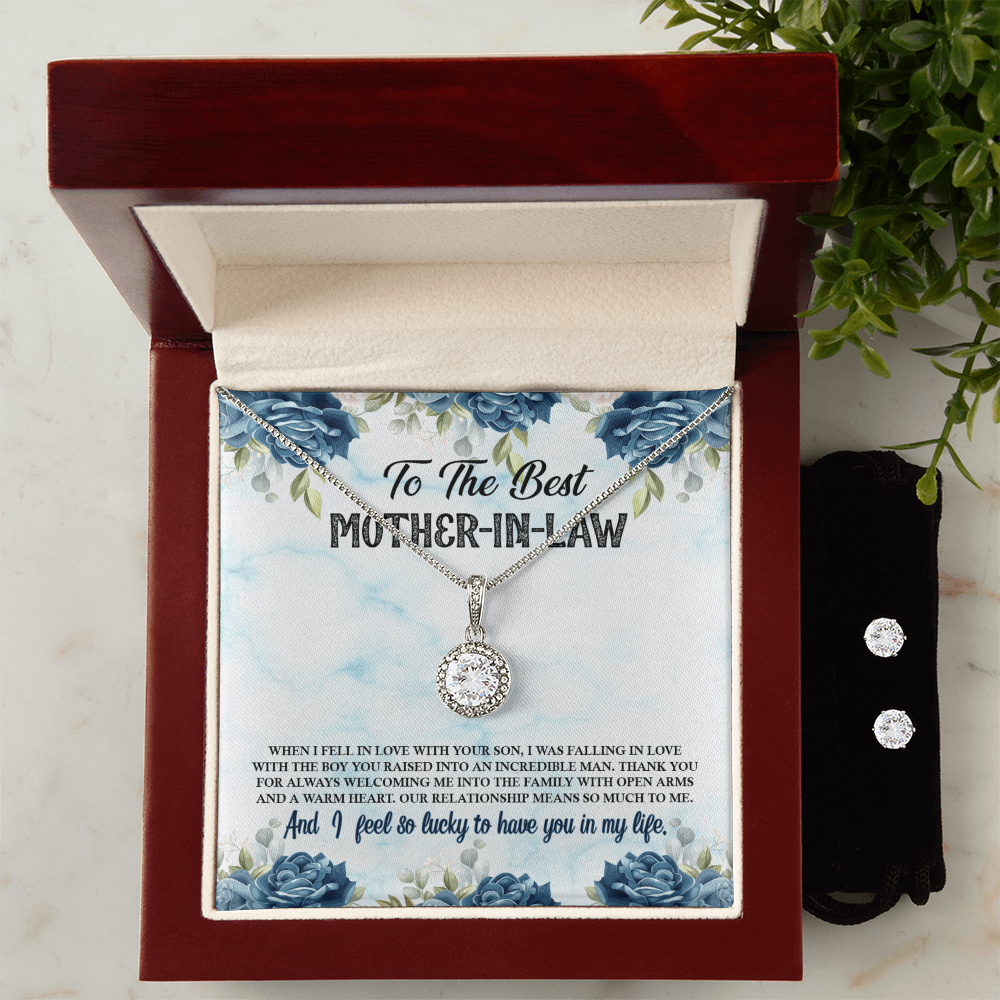 To Mother In Law - When I fell in love - Eternal Hope Necklace & Earring Set
