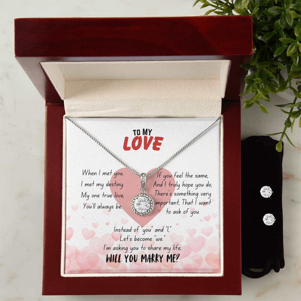 To my love - When I met you - Eternal Hope Necklace & Earring Set