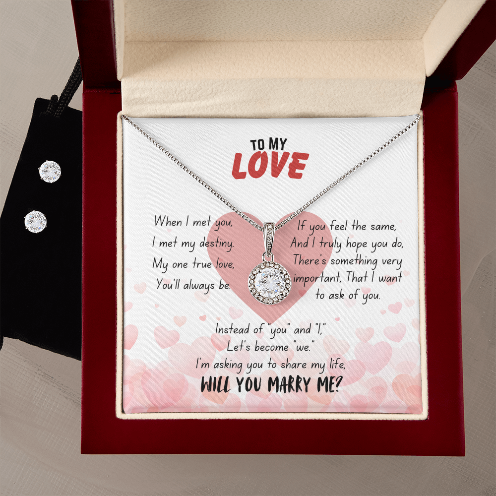 To my love - When I met you - Eternal Hope Necklace & Earring Set