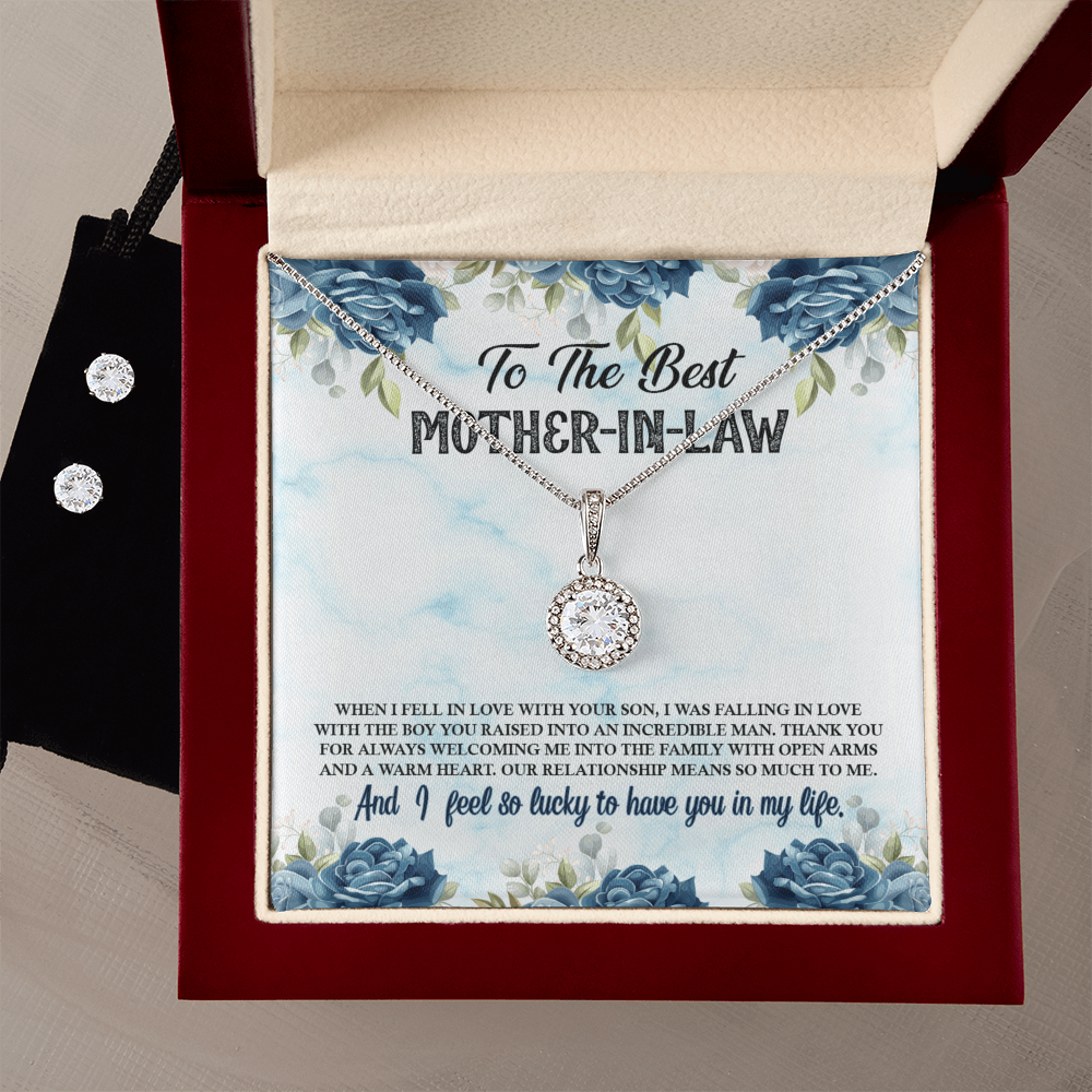To Mother In Law - When I fell in love - Eternal Hope Necklace & Earring Set