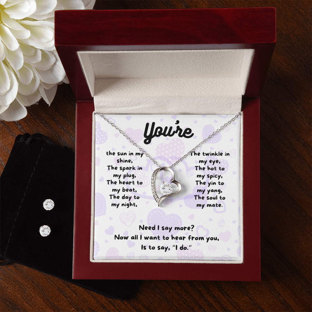 Love - You're the sun - Forever Love Necklace & Earring Set