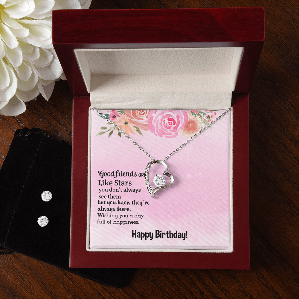 Birthday - Good friends - Forever Love Necklace & Earring Set