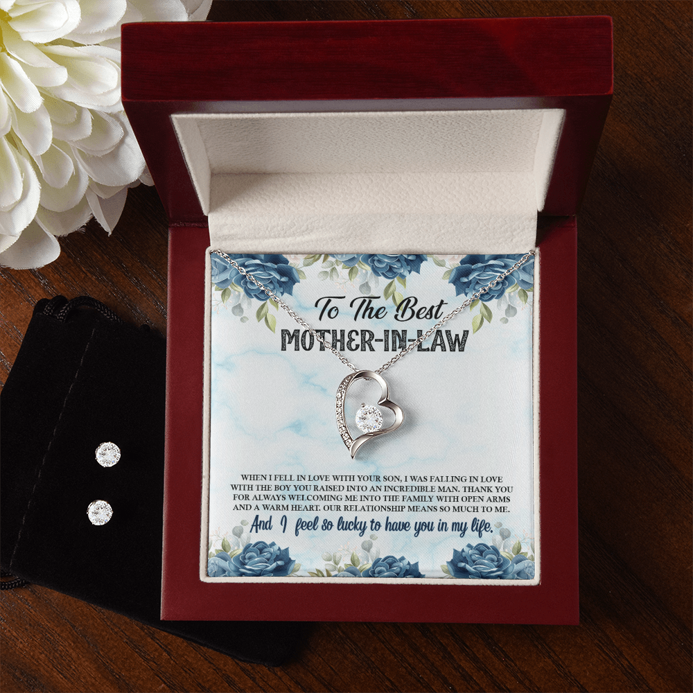 To Mother In Law - When I fell in love - Forever Love Necklace & Earring Set