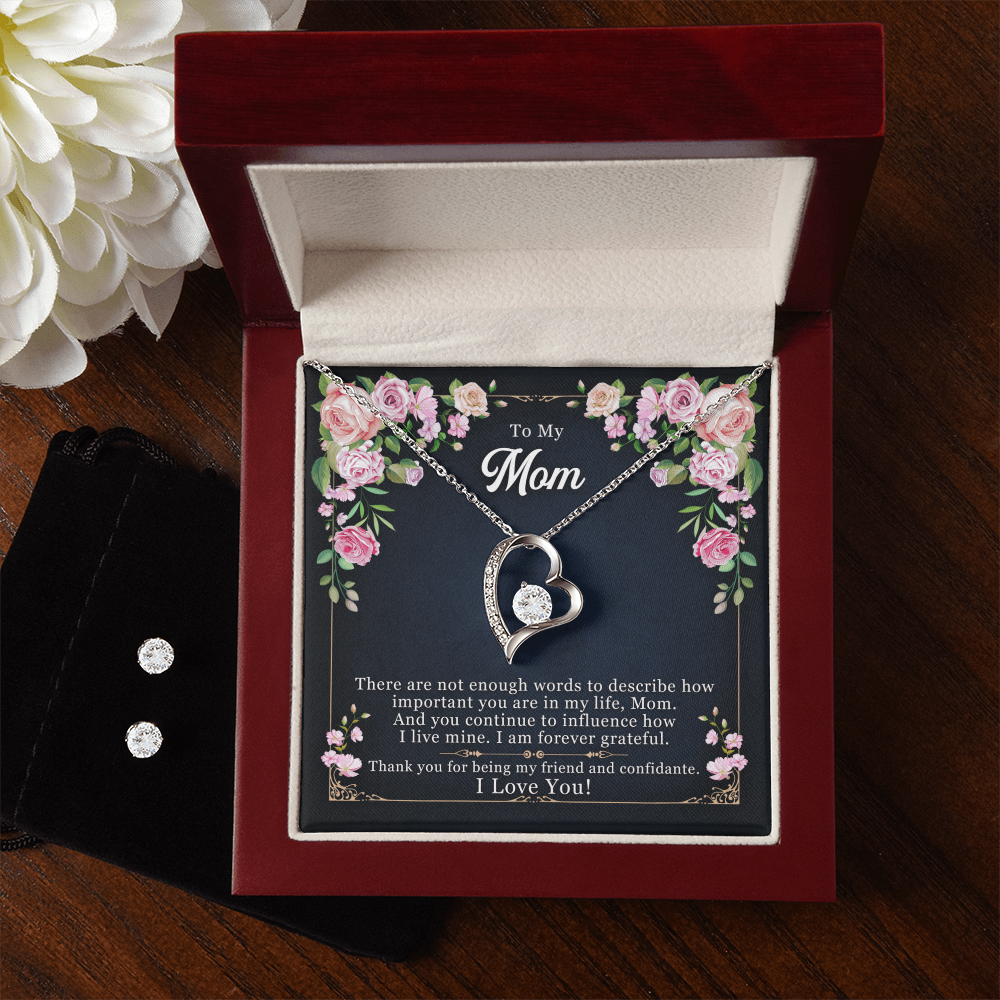 To Mom - There are not enough - Forever Love Necklace & Earring Set