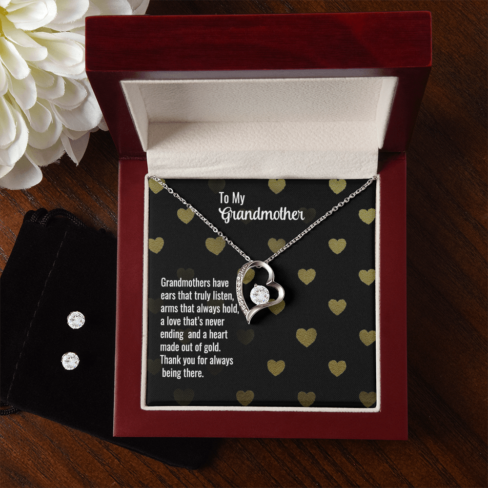 Grandmother - Grandmothers have - Forever Love Necklace & Earring Set
