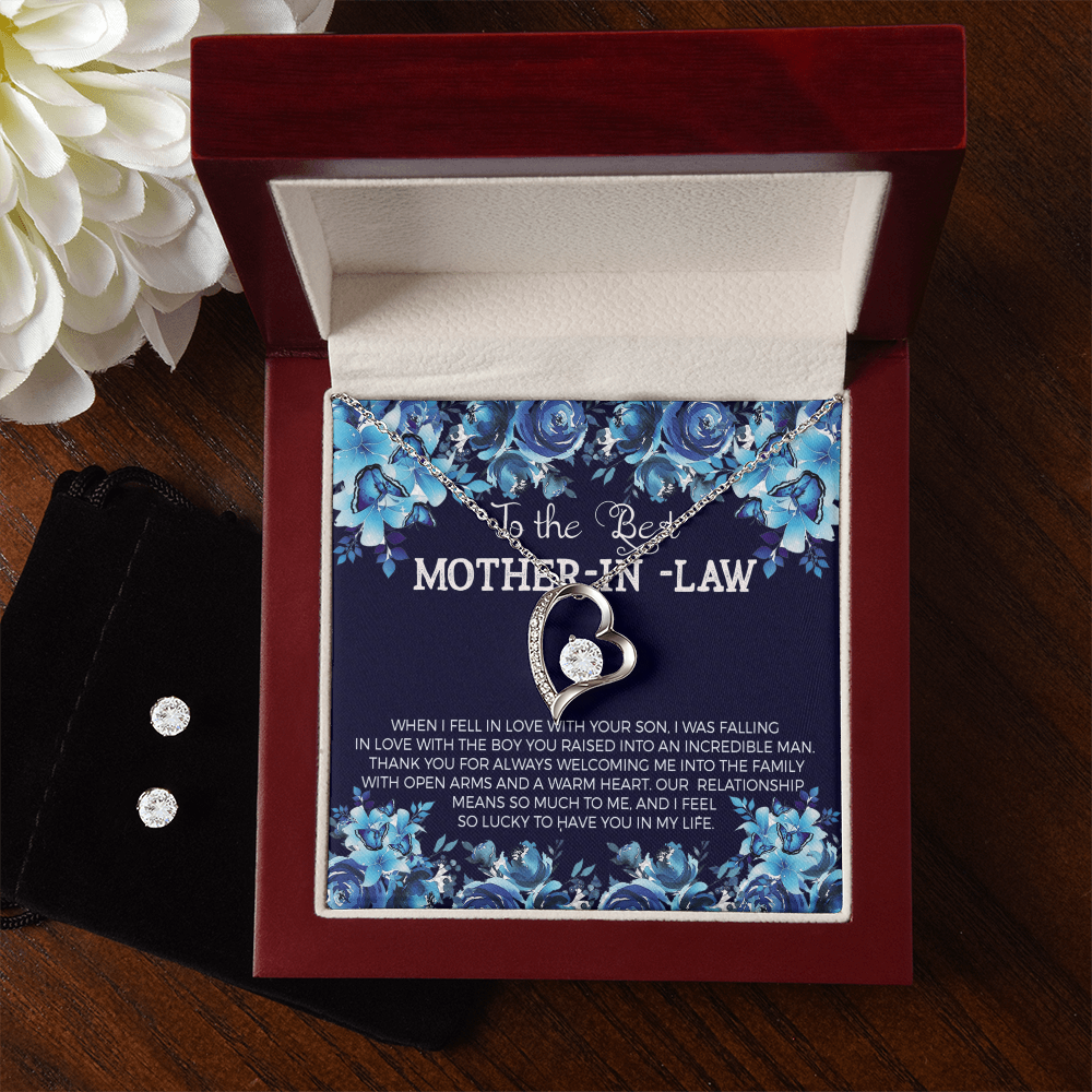 To Mother In Law - When I fell in love - Forever Love Necklace & Earring Set