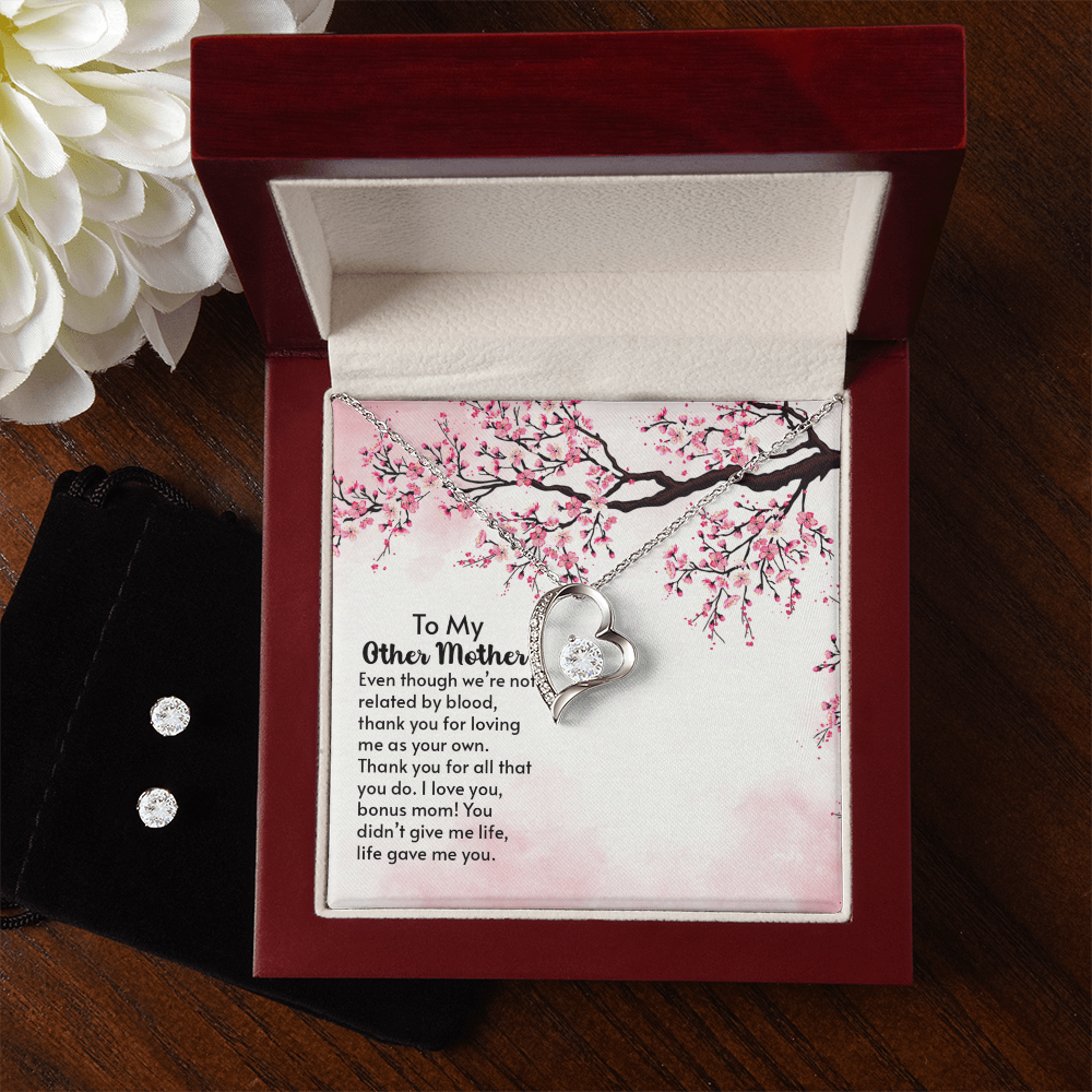 To Other Mother - Even Though - Forever Love Necklace & Earring Set